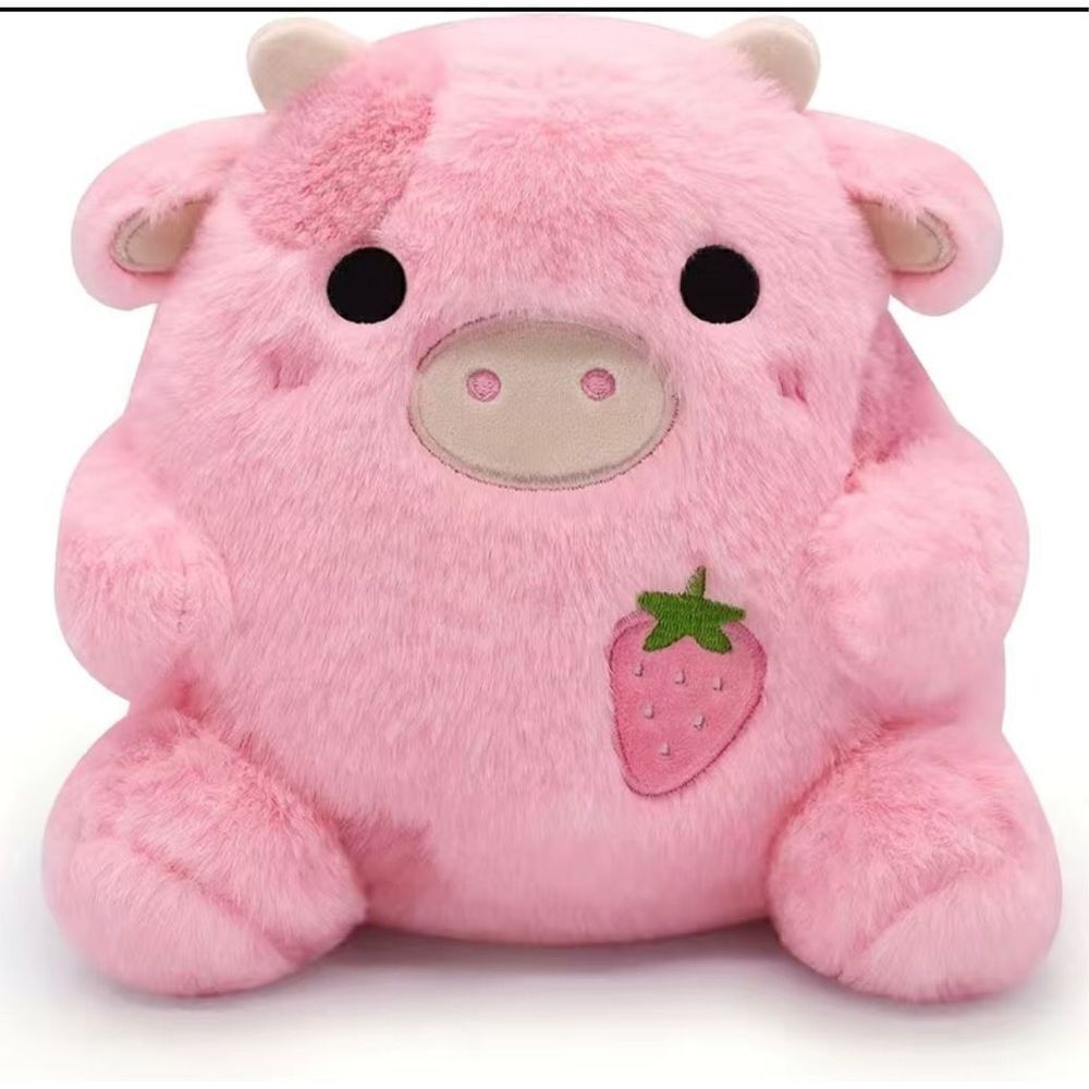 Kawaii Strawberry Cow Plush 8” - Picture 1 of 4